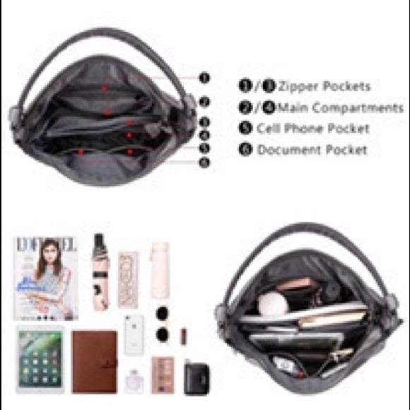 🍀SALE PRICE🍀 NWT Large Leather hobo bag/ crossbody DISCOUNTED SHIPPING - Picture 15 of 16